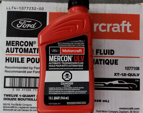 mercon ulv automatic transmission fluid.